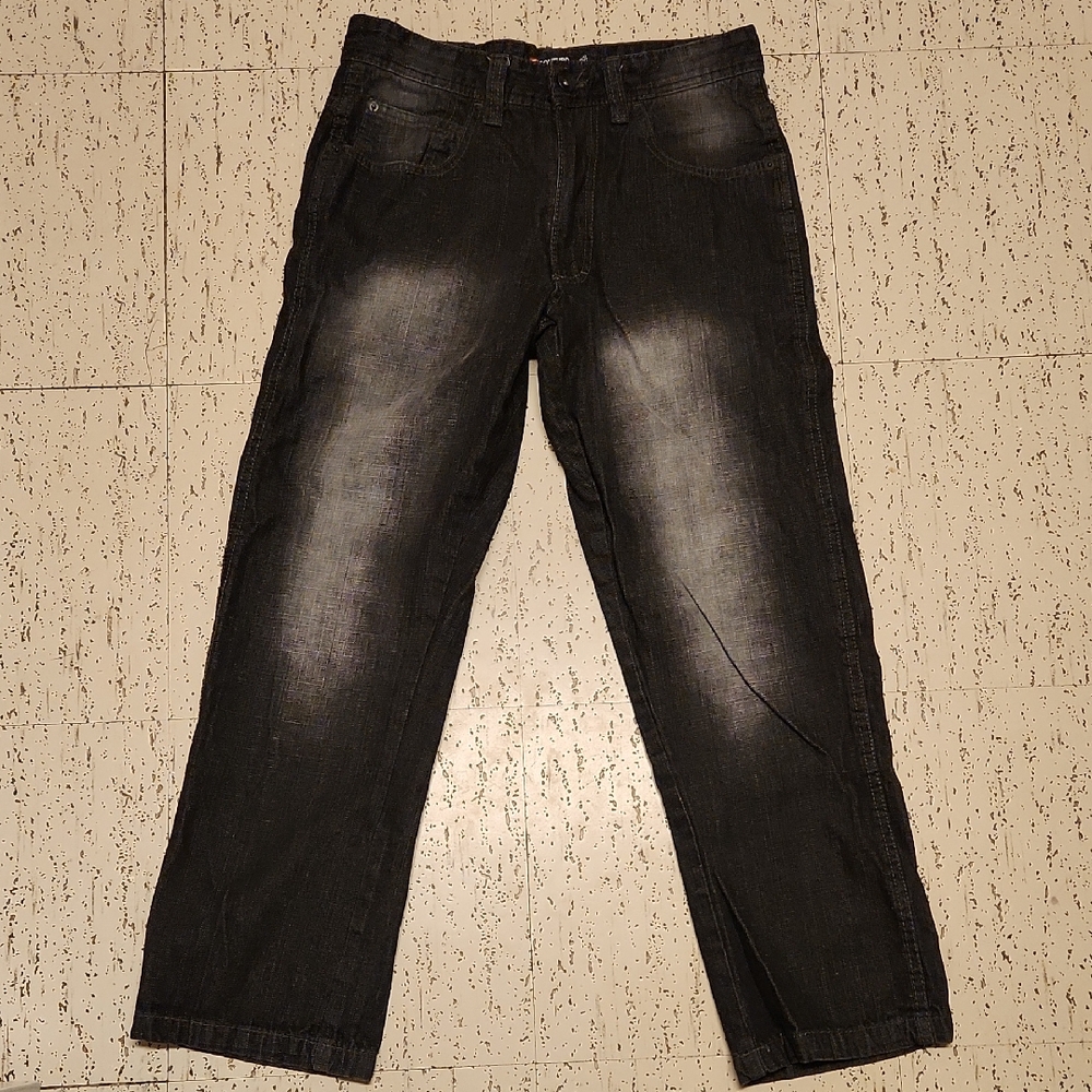 South Pole Black Wash Relaxed Straight Leg Baggy Fit Denim Jeans Vintage Y2K